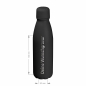 Preview: Trinkflasche aus Metall schwarz mit Deiner Wunschgravur